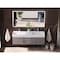 Castello Usa Amazon 60" Wall Mounted Gray Vanity With White Top And Brushed Nickel Handles CB-MC-60G-BN-2056-WH - alternate 2